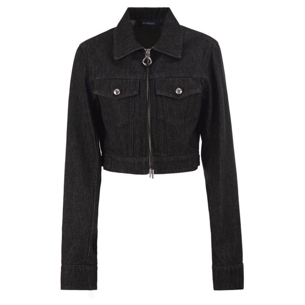 Sportmax Women Spdpepe - Cropped Cotton Denim Zip Jacket
